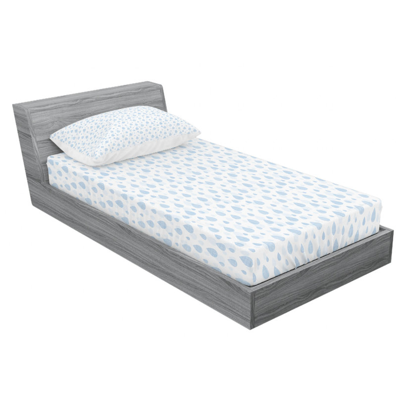 Microfiber Geometric Sheet Set, Twin Sheet Set with Fitted Sheet