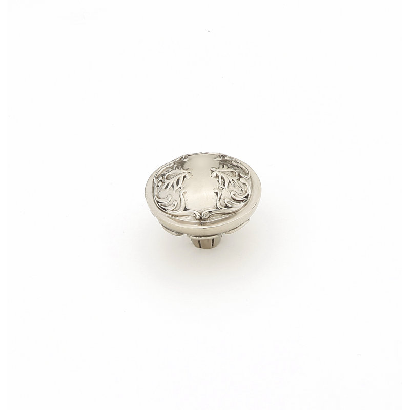 Poignée d'armoire ronde Schaub Cantata de 1-1 / 4 po de diamètre Schaub, Laiton blanc
