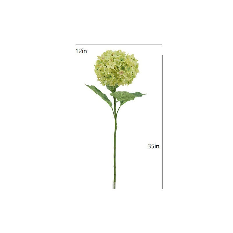 35" Light Green Artificial Hydrangea Stems, Light Green