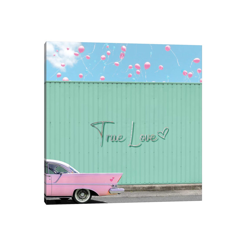 True Love by Erin Summer - Print on Canvas, 45.72cm H x 45.72cm W x 3.81cm D, Wrapped Canvas
