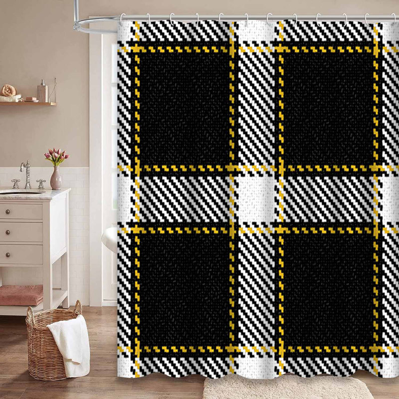 Rideau de douche avec 12 crochets Lumberjack, L 72 po x l 84 po