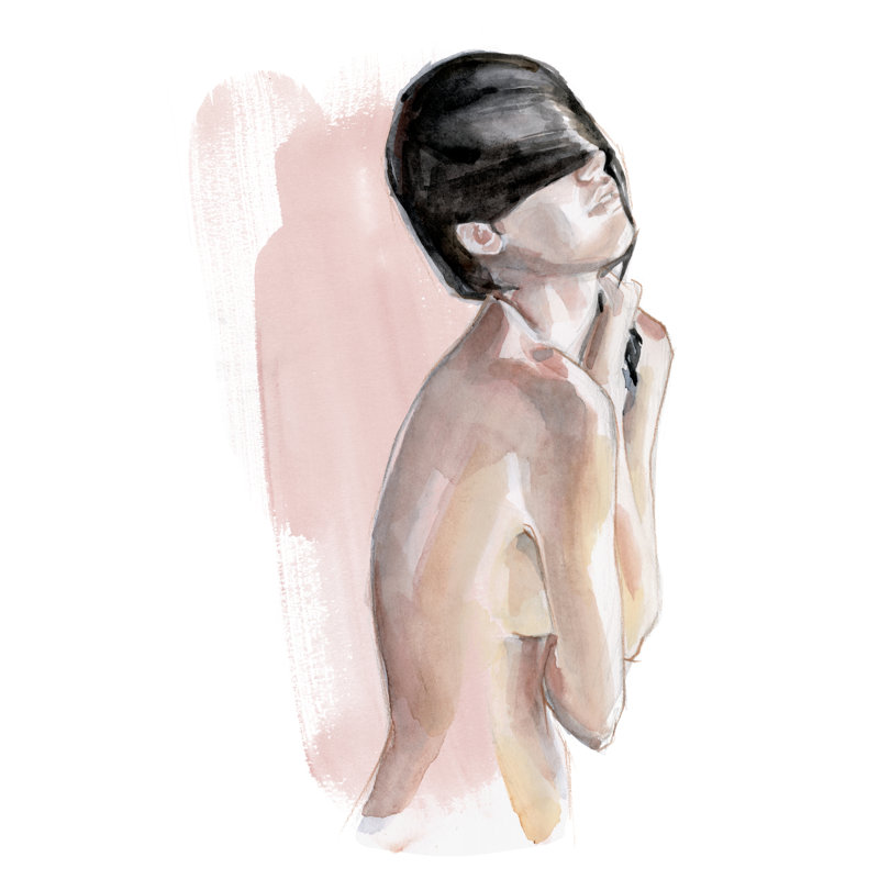 Cold Shoulders I by Jennifer Paxton Parker - Painting on Canvas, 30cm H x 20cm W, Wrapped Canvas