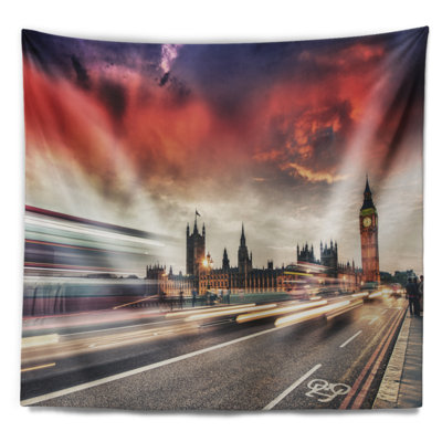 Paysage urbain de londres westminster bridge tapestry