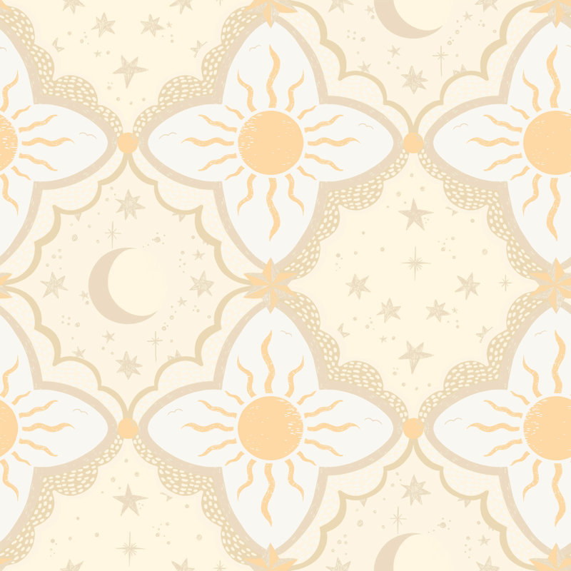 Galerie Resan Sun and Moon Wallpaper, Yellow
