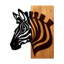 Élégant accessoire mural décoratif en bois, noyer et noir, 18,9 po x 22,8 po x 1,2 po | 50% bois véritable (épaisseur: 1,2 po) et 50% métal (épaisseur: 0,6 po) | Conception unique pour la décoration intérieure, élégante et polyvalente