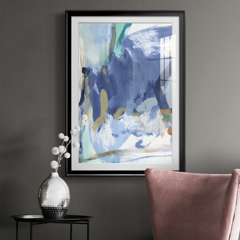 Blue Room II - reproduction de cadre photo, H 24,5 po x l 18,5 po x P 1 po, Noir