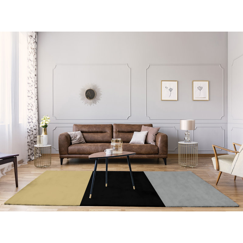 Tapis doré/noir, Rectangle 9 pi x 12 pi