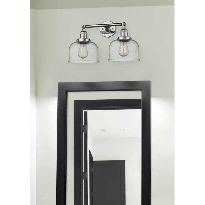 Éclairage de salle de bain à intensité variable 2 lumières Adelhard, Nickel poli