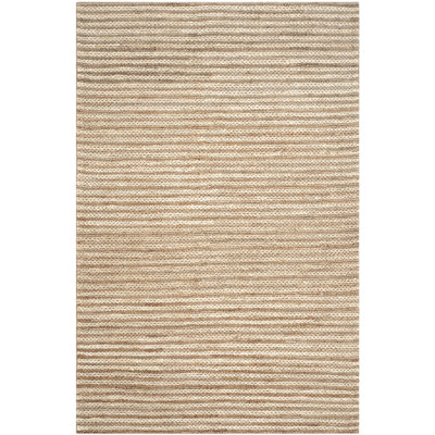 Natural Fiber Hand Woven Jute Striped Rug