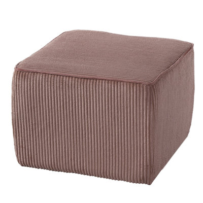 Ellston Modern Minimalist Upholstered Square Ottoman with Foam Cushion and Modular Design