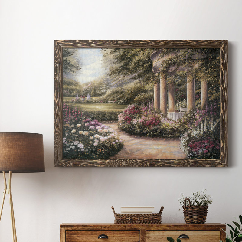 Rose Garden II - cadre photo, impression sur toile, H 31,5 po x l 23,5 po x P 1,5 po, Noyer