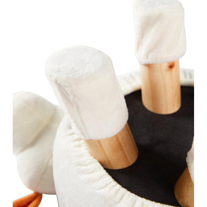 Repose-pieds Whitmore Kids, Mélange de coton blanc