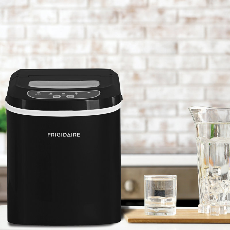 Compact Black Stainless Steel Portable Countertop Ice Maker