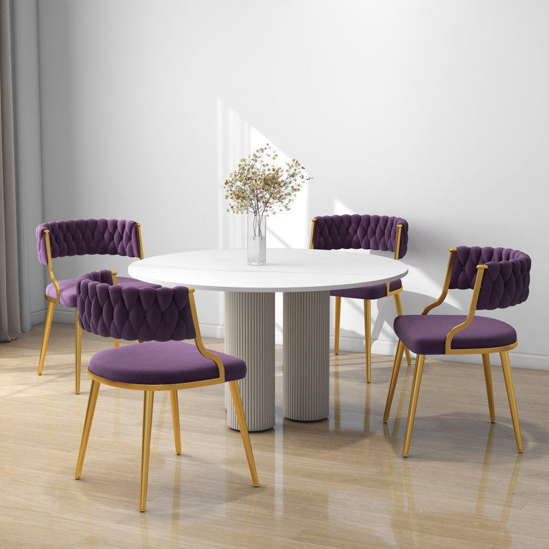 Christal Upholstery Dining Chair, Purple
