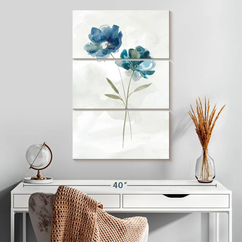 Harnek Indigo Blue Botanical II, 32" H x 20" W