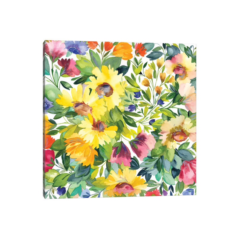Lydia's Garden by Kim Parker - Wrapped Canvas Painting, 45.72 cm H x 45.72 cm W x 1.91 cm D