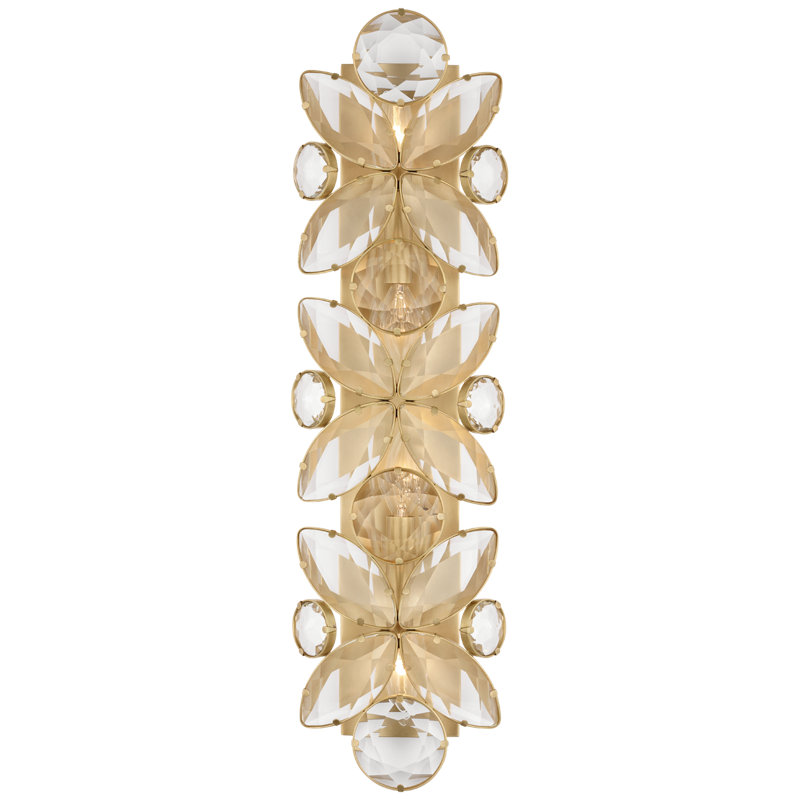 Lloyd 4 - Light Flush Mounted Sconce, Soft Brass, 25.75" H x 7.25" W x 4" D