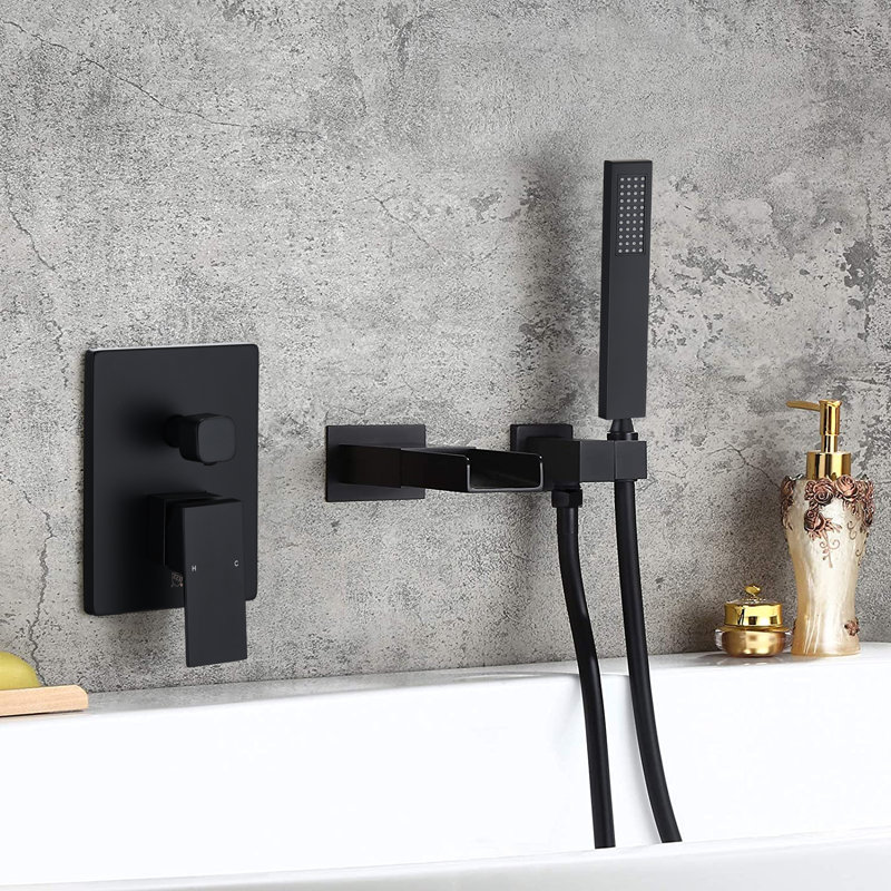 1 Handle Wall Tub Filler with Diverter