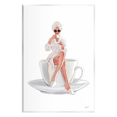 " Morning Coffee Glam Woman Robe " by Ziwei Li