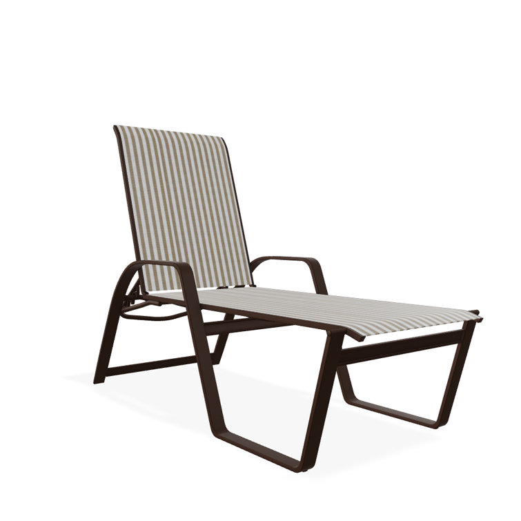 Holna Outdoor Rust-Resistant Metal Chaise Lounge