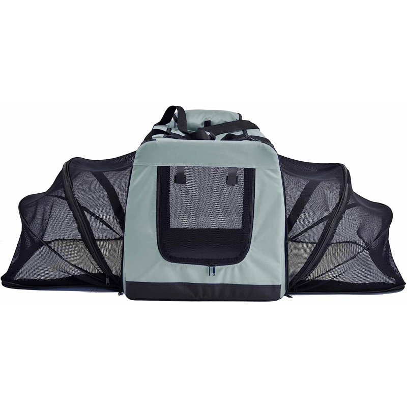Deandrae Fabric Vehicle Travel Carrier, Gray, 20.5" H x 20.5" W x 27.5" D