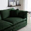 Chenille pour espace de vie - 2 avec coussins, base en bois massif, canapé de luxe dans la chambre, fabrication solide, confortable