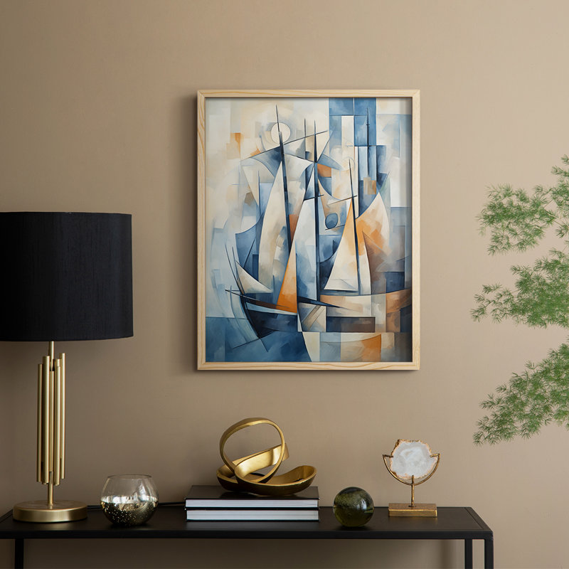 NAUTICAL Series CCCCLXXII, reproduction d'art encadrée - bois massif, H 11 po x l 9 po