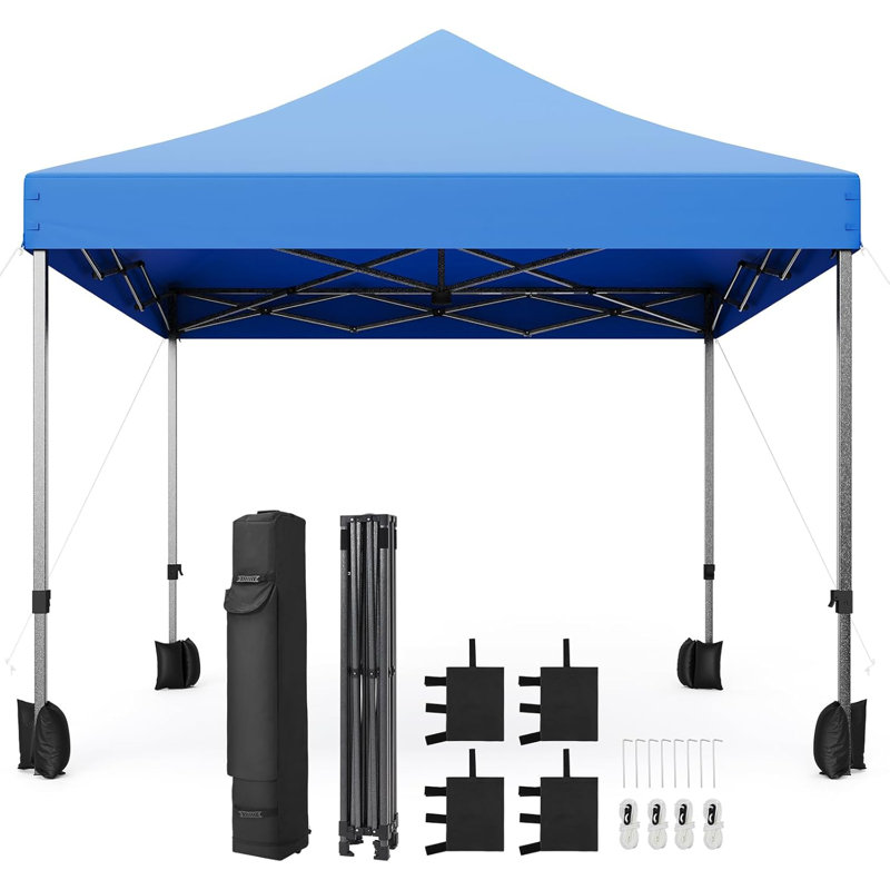 Tente commerciale, Bleu
