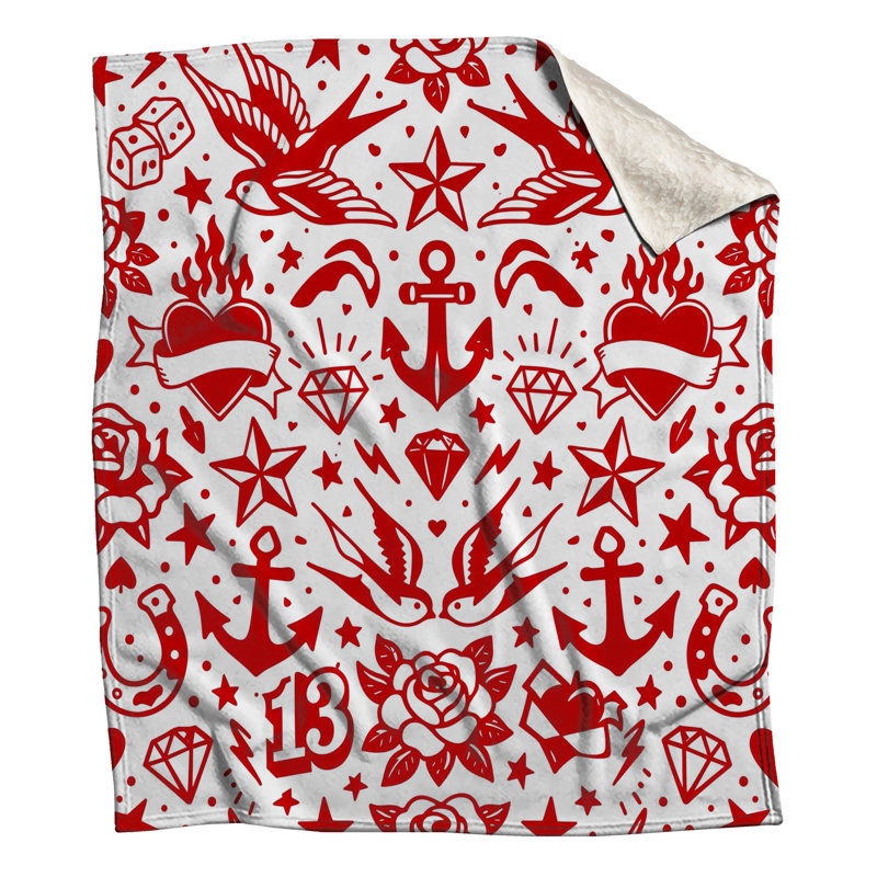 Couvertures motif nautique, 60in W x 80in H