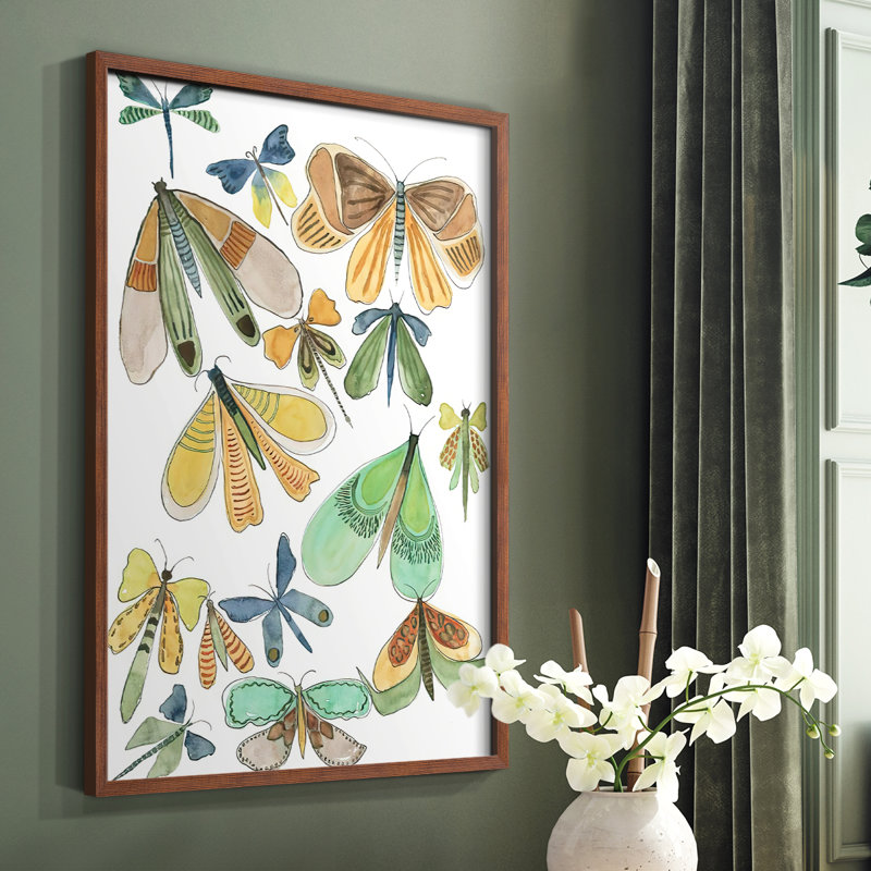 Wings Galore II, reproduction encadrée - bois massif, Brun, H 28 po x l 22 po