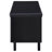 Brixton Shoe Storage Bench with Faux Leather Seat and 2 Slatted Doors, Black-1614935959