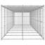 Chenil pour chien en acier galvanisé durable Vidaxl-114101563-114101556