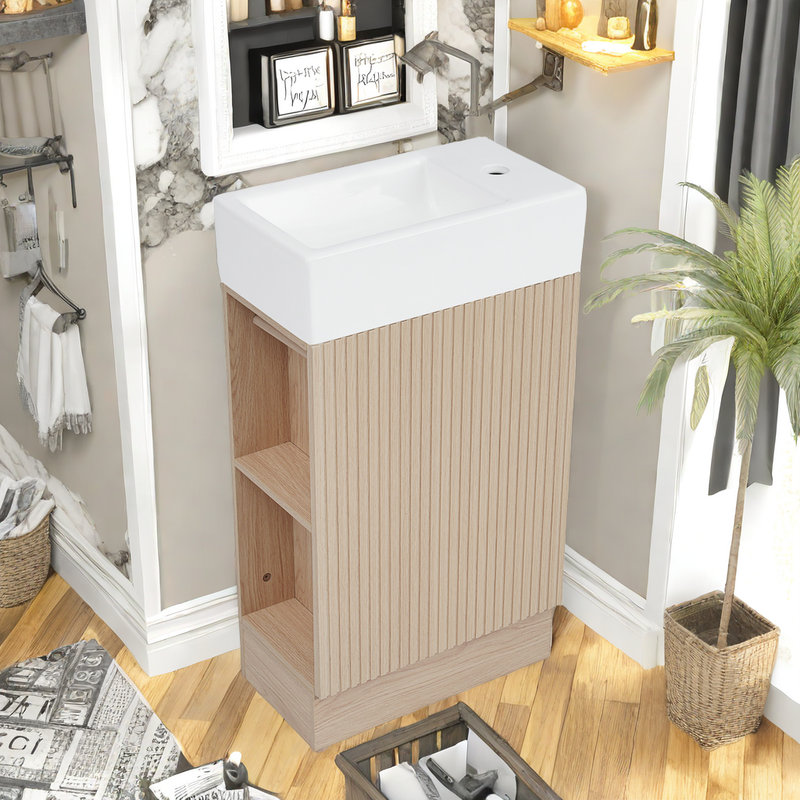 Ensemble de meuble-lavabo simple 18,6 po Keiler, Naturel