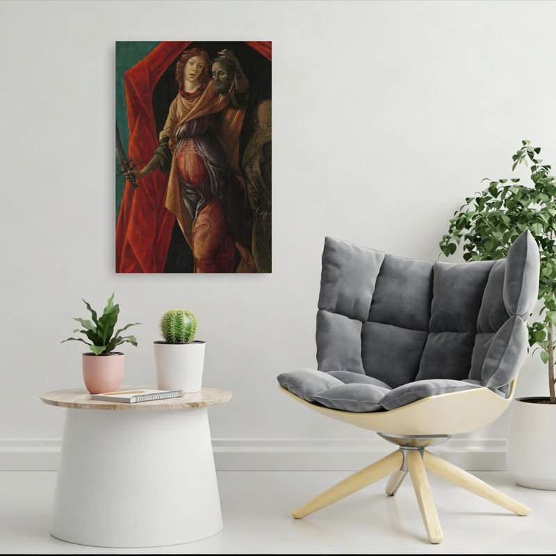 Judith With The Head Of Holofernes, 1497 Abstract Contemporary Wall Art Print by Sandro Botticelli - Wrapped Canvas Print