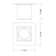 Dau Spot 1 - Light 3.125" Simple Square Flush Mount