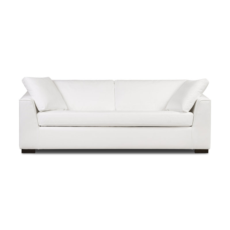 Canapé-lit coulissant en coton blanc Adysin, Blanc