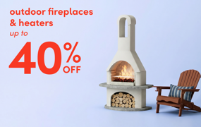outdoor fireplace & heater clearance