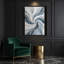 Abstrait art fluide sur toile verte 13-156576148