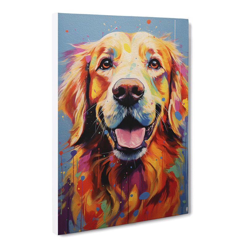 Golden Retriever Contemporary No.2 - Wrapped Canvas, 60cm H x 40cm W x 3cm D