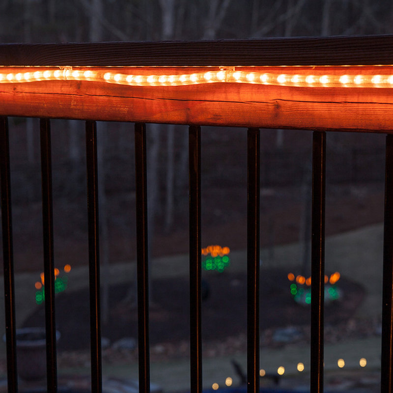 18FT 216 Light End-to-End Connectable Rope Lights, Clear