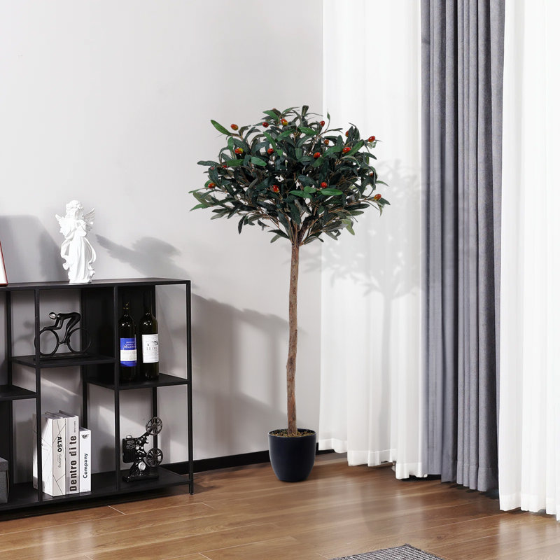 120cm Faux Olive Tree Tree in Freestanding