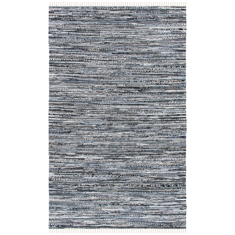 Tapis en coton tissé à la main Gerow, Rectangle 2 pi 6 po x 4 pi