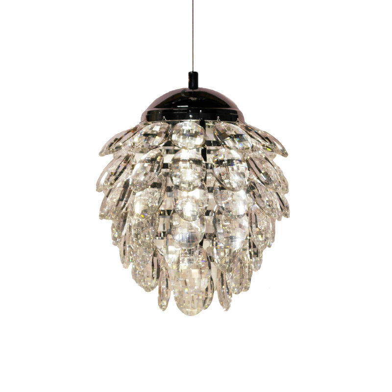 Fantine Transitional 1-Light Crystal Pineapple Pendant, Clear