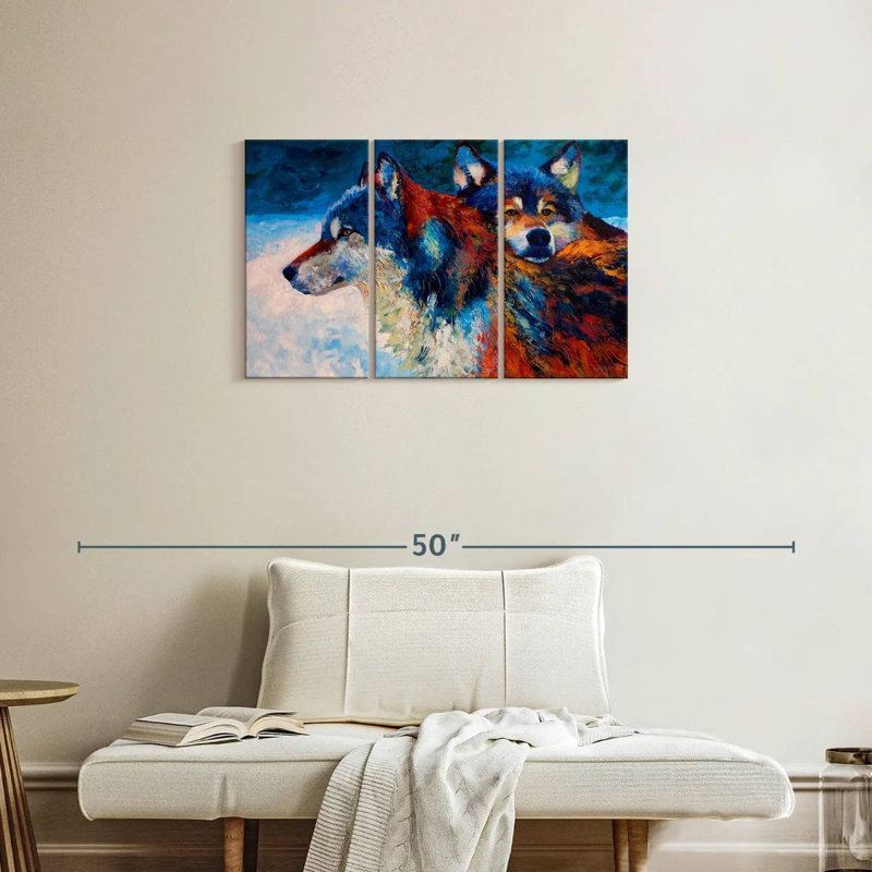 The Wolves, 20" H x 33" W