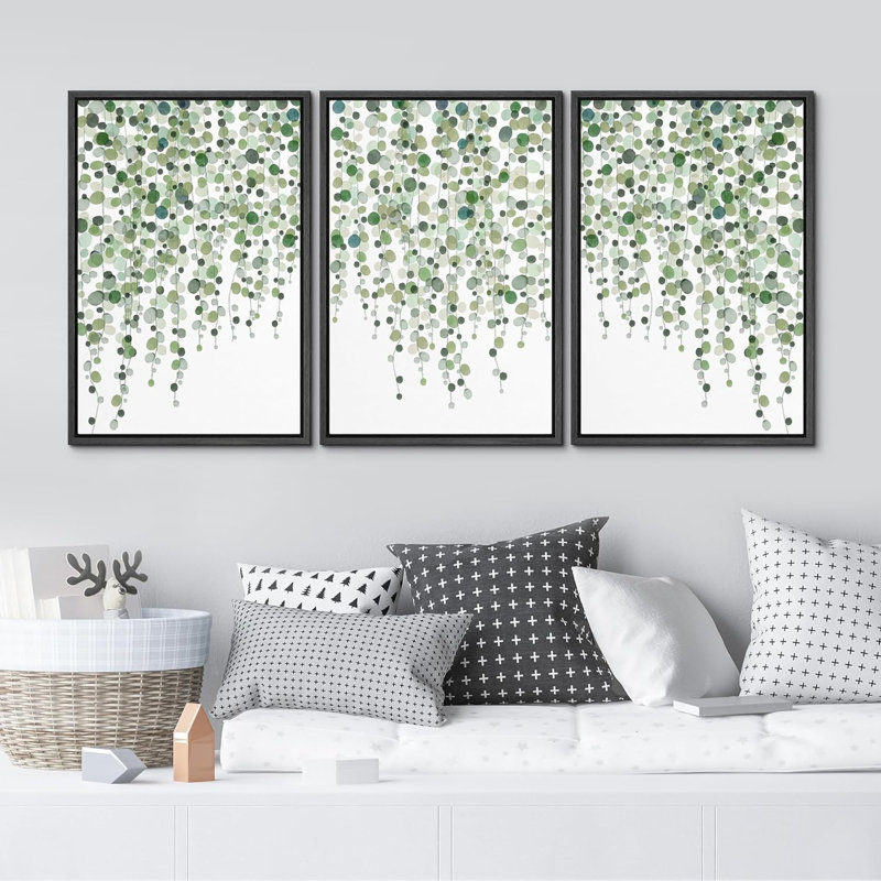 "Abstract Botanical", "Abstract", H 36 po x l 24 po x P 1,5 po, Noir
