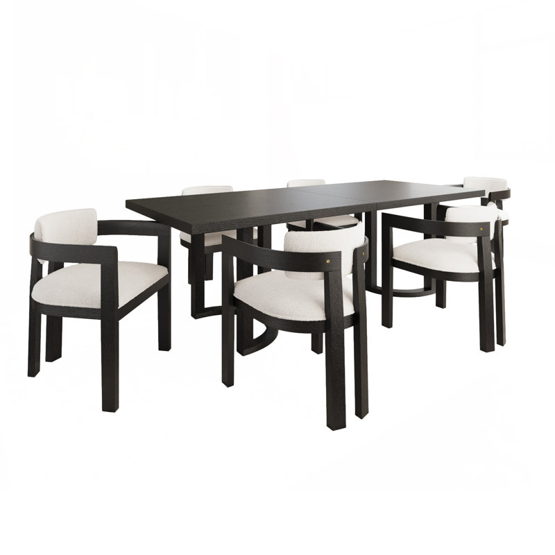 Brodi 7-Piece Dining Set, Black