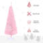 Arbre artificiel rose de 5 pi, mince avec 294 pointes et support en plastique ferme, antidéflagrant, étapes de décoration simples, bouts de branche de Noël, feu fiable, processus de bourrage sans effort