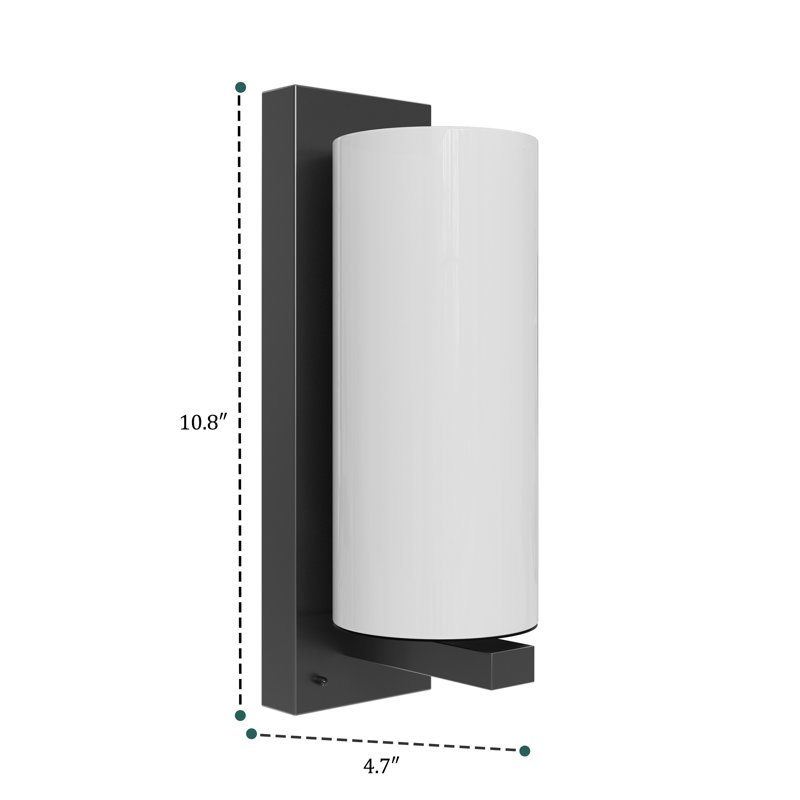 Battery Operated Wall Sconce with Remote Control and Bulbs Included, Matte Black