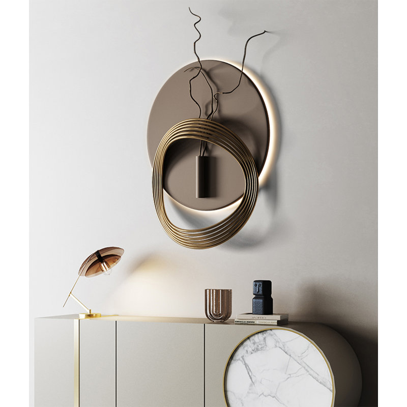 Décoration murale tridimensionnelle italienne en métal, H 24,38 po x l 19,69 po x P 1,97 po