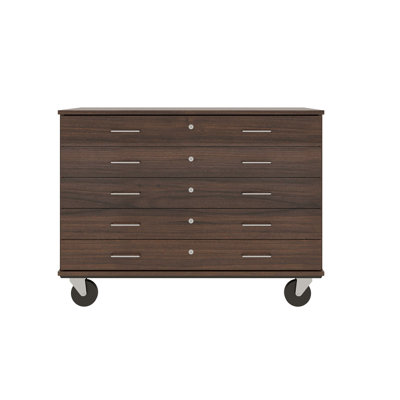 Mobile 5 Compartment Manufactured Wood Classroom Cabinet